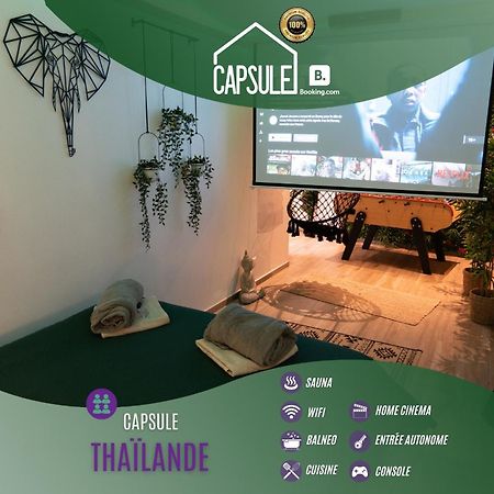 Capsule Thailande I Sauna I Balneo I Console I Jeux En Bois I Cinema I Cour Interieure Trith-Saint-Leger Exteriör bild